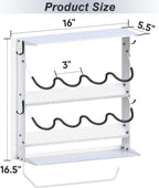 Spray Can Holder, Garage Paint Bottle Organizer Wall Mount, White