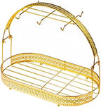 Mug Holder Coffee Cup Rack Stand - Wrought Iron Mug Rack Tea Set Organizer