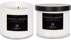 Chloefu LAN Premium Gardenia Scented Candle for Men & Women, Highly Scented, 7.1oz|45 Hour Long Lasting, All Natural Soy Candles, Home Decor, White Glass Jar Candle with Gift Box