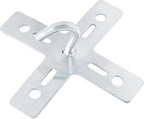 PATIKIL Ceiling Hook Kit, 2 Set Cross Design Metal Plate Mount Hanger Holder Ceiling Fan Light Fixture for Hanging Light Chandelier