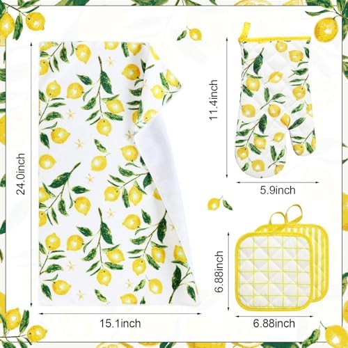 Tigeen 8-Pack Lemon Kitchen Decor Set Lemon Kitchen Accessories