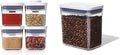 OXO Good Grips 4-Piece Mini POP Container Set Good Grips POP Container – Airtight 1.7 Qt for Coffee and More Food Storage, Rectangle, Clear