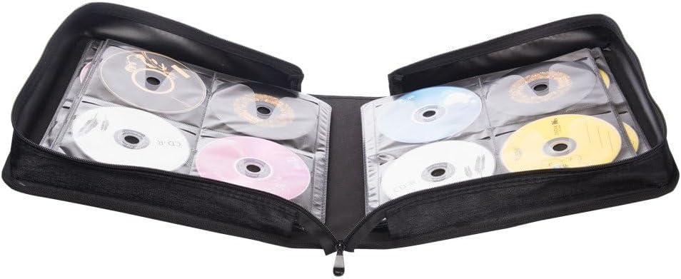 256 Capacity CD/DVD case Wallet, Storage,Holder,Booklet （Black）