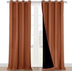 NICETOWN Burnt Orange 100% Blackout Curtains by NICETOWN