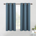 NICETOWN Smoky Blue Kitchen Blackout Short Curtain Panels by NICETOWN