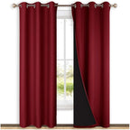 NICETOWN Burgundy Red Full Shade Curtain Panels, Pair of Thermal Insulated & by NICETOWN