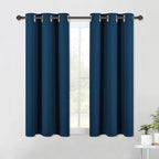 NICETOWN Moroccan Blue Blackout Curtain Panels 48 inch Long Set of 2 by NICETOWN