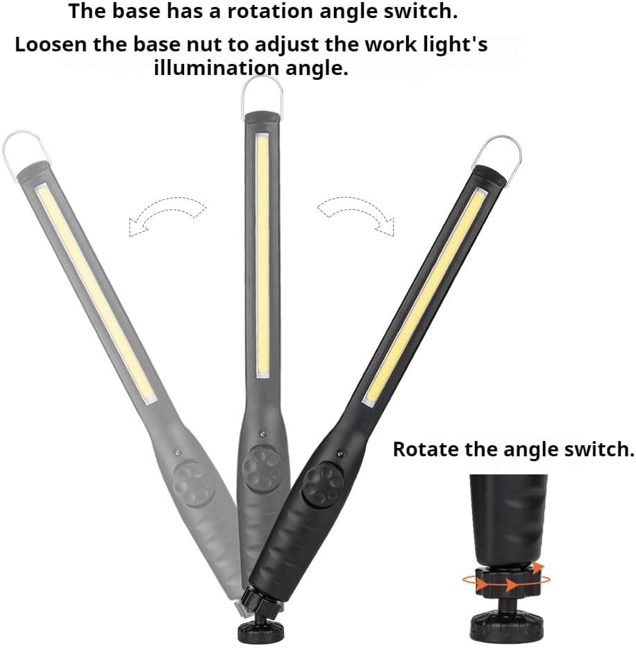 LED Work Light, 700 Lumens Rechargeable, Cordless Portable Magnetic COB LED Inspection Light, Suitable for car Maintenance, Home, Garage, Emergency Situations.