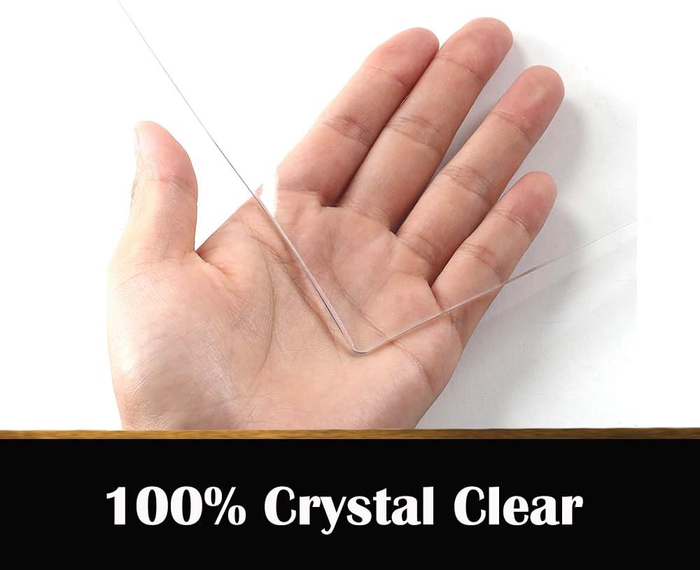 42x96 Inches Clear PVC Table Protector Desk Blotter Mat Vinyl Plastic Tablecloth Wipeable Easy Clean Protective Pad Wooden Furniture Conference Outdoor Tabletop Mat Water& Heat &Dust Resistant 1.5mm