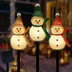 3PCS Solar Christmas Decorations Outdoor, Solar Pathway Stakes Lights