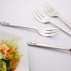 4-Packs Serving Platters Forks Stainless Steel Buffet 9 inch Utensils Cake Butter Pastry Servers (4 pcs serving forks)