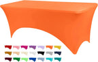 BDDC 6ft Stretch Spandex Fitted Table Cloth for 6 Foot Tables