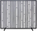 Pilgrim Home & Hearth 18312 Arden Summer Fireplace Screen - No Mesh, Matte Black