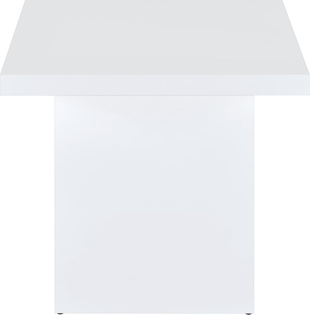 Coaster Devar 23.5-Inch Living Room Square End Table, White Gloss 710897