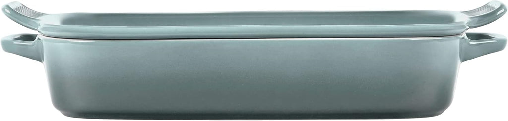 Le Creuset Stoneware Rectangular Dish w/Platter Lid, 14 3/4" x 9",Sea Salt
