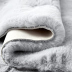 ORINOVA Fuzzy Grey Fluffy Washable Runner Rugs - Image 4