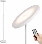JOOFO LED Torchiere Floor Lamp with Remote, Stepless Dimmable, Black Gold