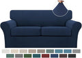 Turquoize 3 Piece Sofa Covers for 2 Cushion Couch Sofa Slipcover Soft Couch by Turquoize