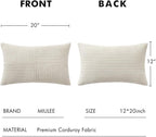 MIULEE Beige Decorative Lumbar Throw Pillow Covers 12x20 Inch - Image 6