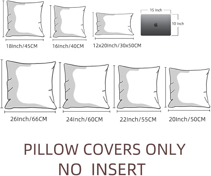 Fancy Homi Set of 4 Green Boho Spring Decorative Throw Pillow Covers 20x20 Inch - Image 7