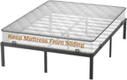 Non Slip Mattress Gaskets for Metal Bed Frame,6 PCS Holder in Place Gripper,Keep Mattress from Sliding, Adjustable Anti-Slip Baffle, Black