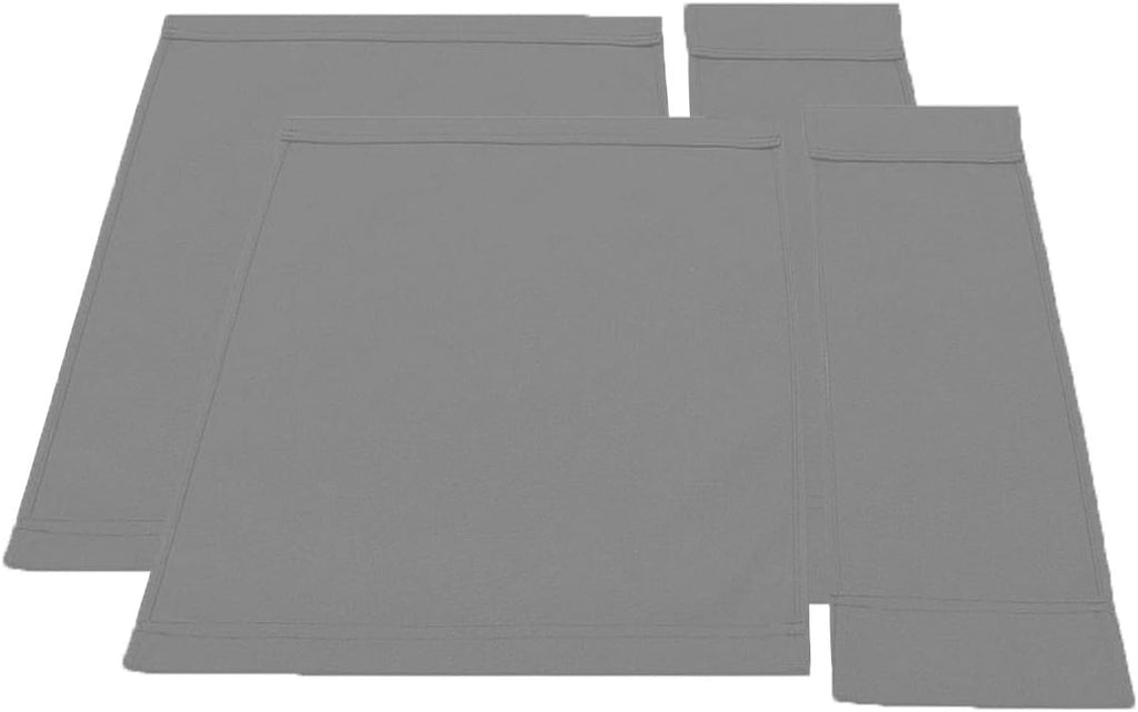 STAY GENT 2 Set Replacement Cover Canvas for Directors Chair, 20cm X 52cm + 52cm X 41cm, Grey