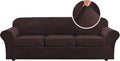 H.VERSAILTEX High Stretch Sofa Slipcover 4 Piece Cover Velvet Furniture by HVERSAILTEX