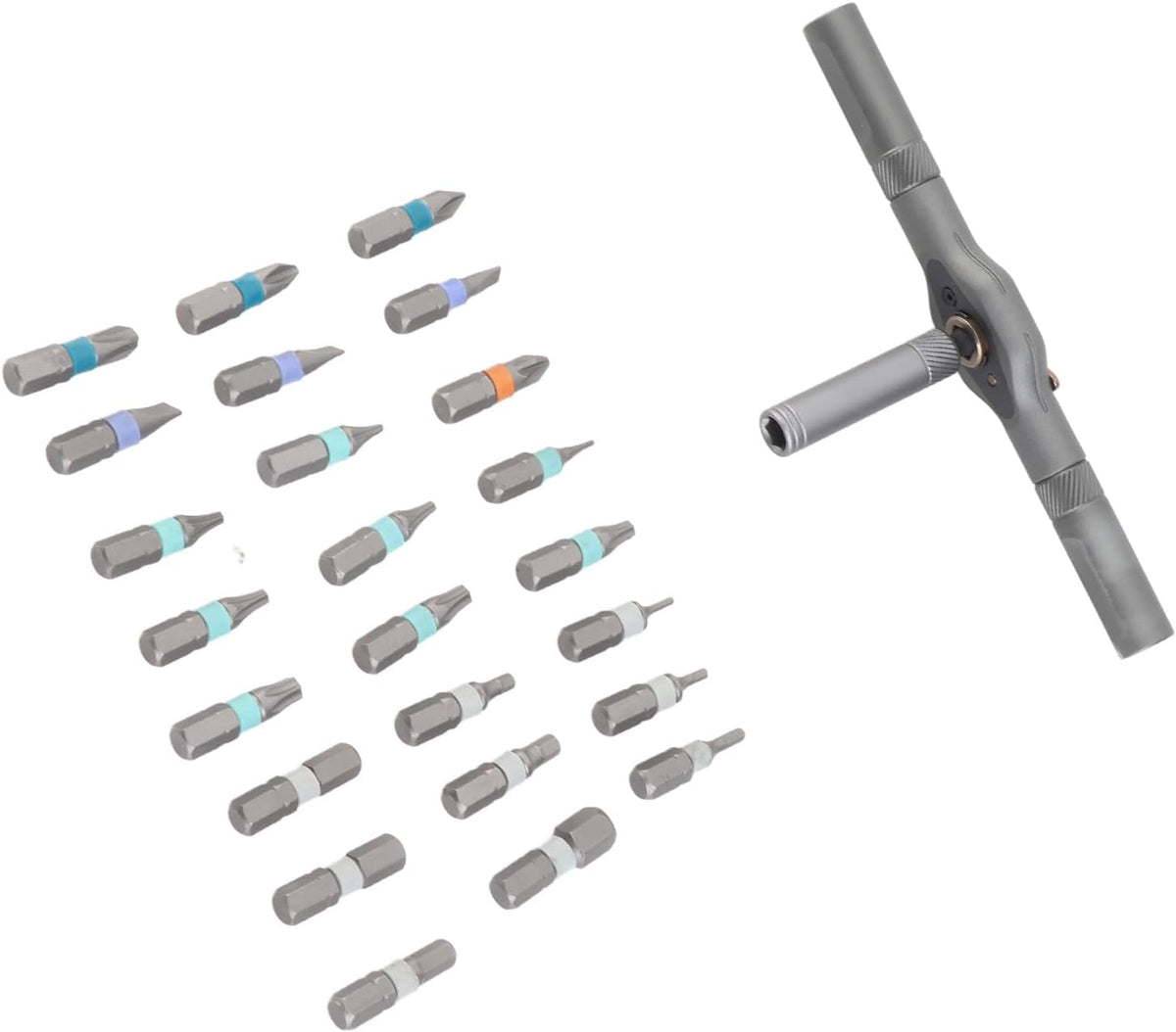 Ratchet Screwdriver Set 24-in-1 Bit Multipurpose Repair Tool Manual Hardware with Handle RS1 for Home Maintenance