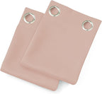 LEMOMO Blackout Curtains 52 x 90 inches Long Blush Curtains Set of 2 Panels - Image 9