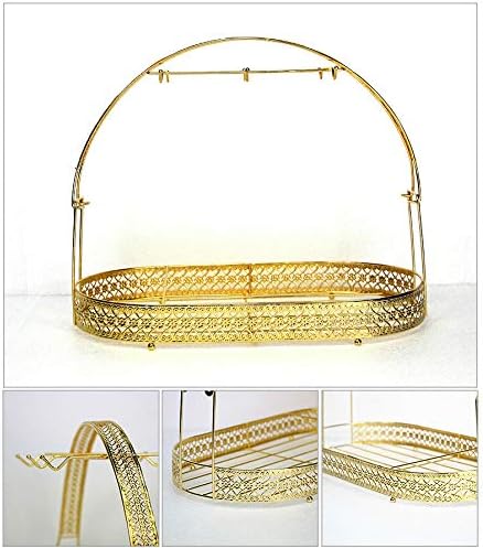 Mug Holder Coffee Cup Rack Stand - Wrought Iron Mug Rack Tea Set Organizer
