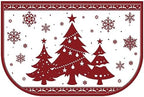 Ceenna Christmas Fireplace Hearth Rug Fire Resistant 24x36,White,Snowflake