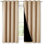 NICETOWN Bedroom Full Blackout Curtain Panels, Super Thick Insulated Window by NICETOWN