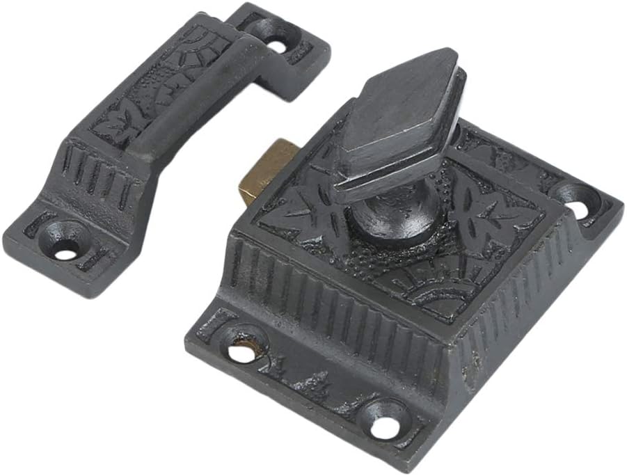 Cabinet Latch, Cast Iron, Antique Iron, Windsor Knob