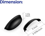 Ravinte Matte Black Drawer Pulls Cabinet Cup Pulls 3 Inch 10 Pack