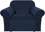 H.VERSAILTEX Stretch Velvet Armchair Cover Couch Covers 1 Cushion Chair by HVERSAILTEX