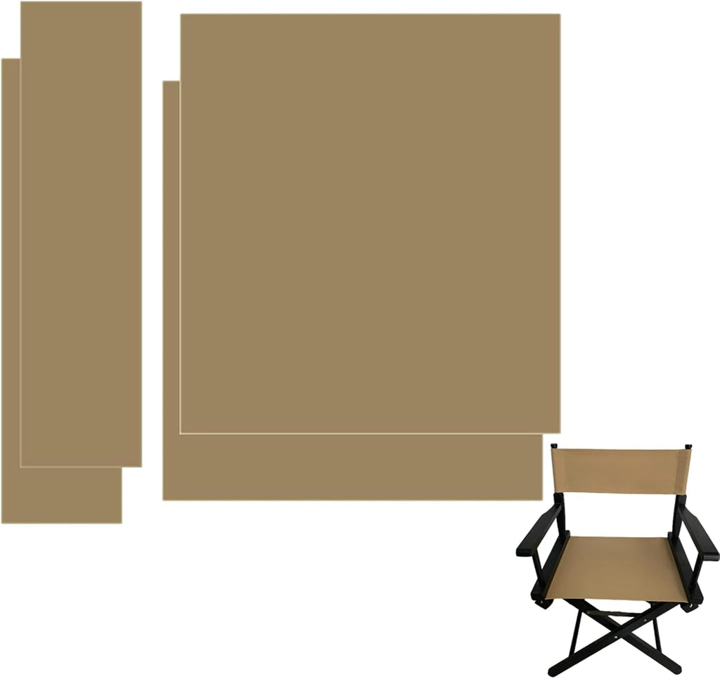 TBACW Directors Chair Canvas Replacement Covers Cloth, 2 Set (4pcs), Beige