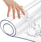 42x96 Inches Clear PVC Table Protector Desk Blotter Mat Vinyl Plastic Tablecloth Wipeable Easy Clean Protective Pad Wooden Furniture Conference Outdoor Tabletop Mat Water& Heat &Dust Resistant 1.5mm