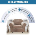 H.VERSAILTEX Rich Velvet Stretch 2 Piece Cover Chair Slipcover Sofa Cover - Image 8