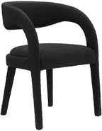 Modway EEI-6562-BLK Pinnacle Boucle Upholstered Dining Chair Set of Two, Black