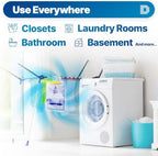 Dry & Dry 2 Packs [Net 14 Oz/Pack] Premium Hanging Moisture Absorber to Control Excess Moisture for Basements, Closets, Bathrooms, Laundry Rooms. - Ultra Strong Moisture Absorber