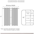 LEMOMO Beige Thermal Blackout Curtains/42 x 63 Inch/Set of 2 Panels Room - Image 4