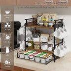 Coffee Bar Organizer for Countertop, Coffee Station Organizer