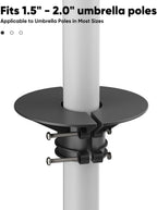 Umbrella Planter for Patio Table, Black