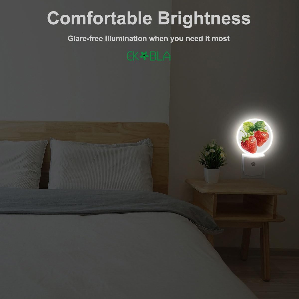 Strawberry Night Light, Night Lights Plug into Wall Dusk to Dawn Sensor