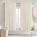 MIULEE Birch Back Tab Blackout Curtains 63 Inch Length 2 Panels Set by MIULEE