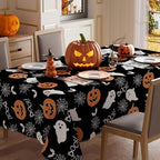 XCHI Halloween Spooky Ghost Rectangle Tablecloth Decorations 60x84 Inch