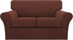 Turquoize 3 Piece Sofa Covers For 2 Cushion Couch Sofa Slipcover Soft Couch by Turquoize