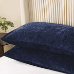 CaliTime Throw Pillow Covers Decorative 20 X 26 Inches Pack of 2 Cozy Chenille - Image 3