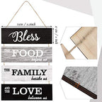 Jetec Bless Kitchen Wall Sign Farmhouse Decor Rustic Dining Room Wall Art
