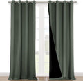 NICETOWN Full Shading Curtains for Windows, Super Heavy-Duty Black Lined by NICETOWN